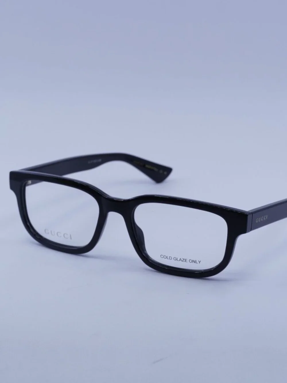 Gucci GG1584O 001 Eyeglasses Shiny Black 53mm Rectangle Frame